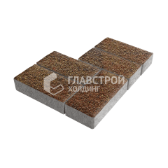 Тротуарная плитка 200х100х100, джафар оранжевый с гранитной крошкой