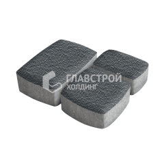Тротуарная плитка Классика 3 камня, черная с гранитной крошкой, 6 см