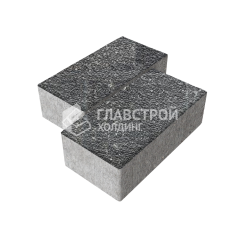 Тротуарная плитка 240х120х70, аляска черная с гранитной крошкой
