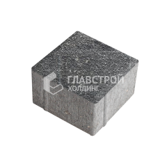 Тротуарная плитка Квадрат 100х100х60, аляска черная с гранитной крошкой