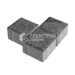 Тротуарная плитка Квадрат 100х100х60, аляска черная с гранитной крошкой