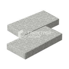 Тротуарная плитка 500х250х60, белая с мраморной крошкой