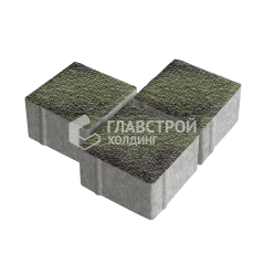 Тротуарная плитка Квадрат 100х100х40, янтарь с мраморной крошкой