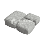 Тротуарная плитка «Классика 3 камня», белая с мраморной крошкой, 4 см