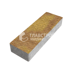Тротуарная плитка 300х100х60, шафран с мраморной крошкой