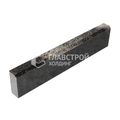 Камень бортовой БР 100.20.8, агат коричневый, черное основание