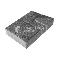 Тротуарная плитка Мюнхен, аляска черная на камне, 5 см