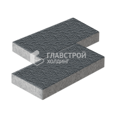 Тротуарная плитка 500х250х60, черная с мраморной крошкой