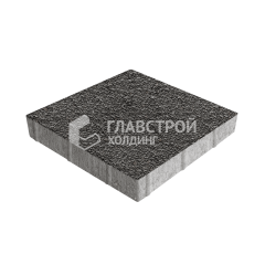 Тротуарная плитка Квадрат 500х500х70, джафар черный с мраморной крошкой