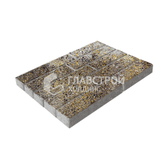 Тротуарная плитка Лукано, агат желтый на камне, 6 см