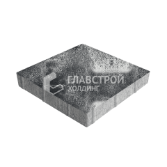 Тротуарная плитка Квадрат 500х500х70, черно-белая