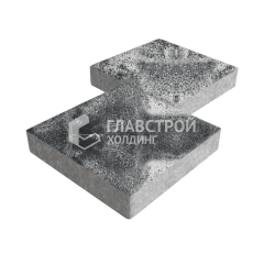 Тротуарная плитка Квадрат 500х500х70, черно-белая