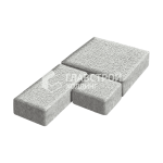 Тротуарная плитка Рубико, белая на камне, 6 см
