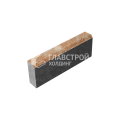 Камень бортовой БР 50.20.8, сансет, черное основание