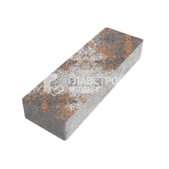 Тротуарная плитка 300х100х60, агат оранжевый на камне