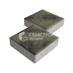 Тротуарная плитка Квадрат 200х200х40, янтарь на камне