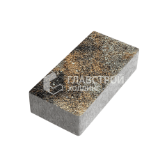 Тротуарная плитка Брусчатка, агат кофейный с мраморной крошкой, 8 см