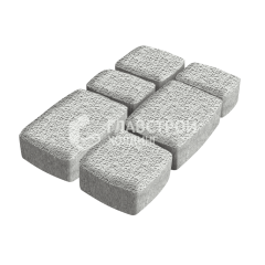 Тротуарная плитка Классика 3 камня, белая с гранитной крошкой, 4 см