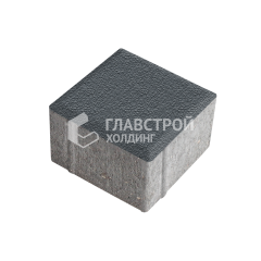 Тротуарная плитка Квадрат 100х100х40, черная на камне