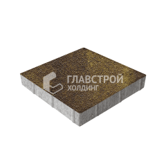 Тротуарная плитка Квадрат 400х400х60, осень на камне