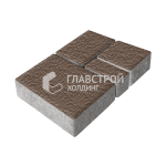 Тротуарная плитка Эпика, коричневая с гранитной крошкой, 6 см