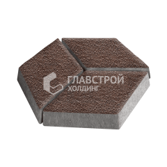 Тротуарная плитка Ромб, барселона с гранитной крошкой, 6 см