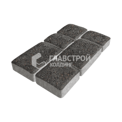 Тротуарная плитка Брук, джафар черный, 6 см