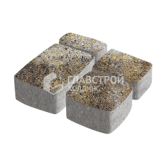 Тротуарная плитка Классико, агат желтый на камне, 6 см