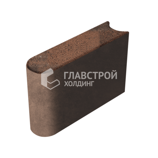 Камень бортовой БРШ 50.20.8, сорренто, коричневое основание