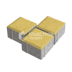 Тротуарная плитка Квадрат 100х100х60, желтая