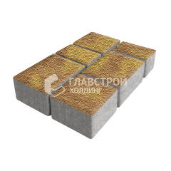 Тротуарная плитка Ностальгия, шафран с мраморной крошкой, 4 см