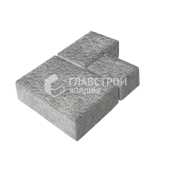 Тротуарная плитка Бергамо, аква с мраморной крошкой, 6 см