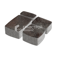 Тротуарная плитка Классика 4 камня, мокко на камне, 6 см