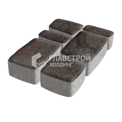 Тротуарная плитка Классика 4 камня, мокко на камне, 6 см
