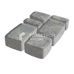 Тротуарная плитка Классика 4 камня, аква с мраморной крошкой, 6 см