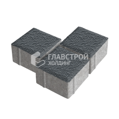 Тротуарная плитка Квадрат 100х100х60, черная с мраморной крошкой