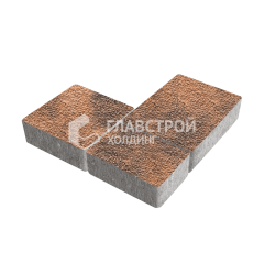 Тротуарная плитка Новый город, сомон с гранитной крошкой, 6 см