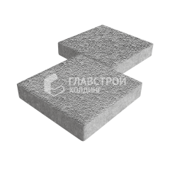 Тротуарная плитка Квадрат 500х500х70, серо-белый с мраморной крошкой