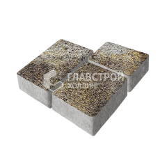 Тротуарная плитка Лэндхаус, агат желтый с мраморной крошкой, 6 см