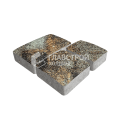 Тротуарная плитка Брук, агат кофейный с мраморной крошкой, 6 см