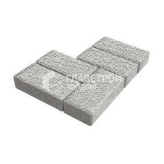 Тротуарная плитка 200х100х40, белая с мраморной крошкой