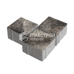 Тротуарная плитка Квадрат 100х100х60, агат коричневый