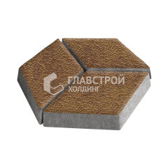 Тротуарная плитка Ромб, листопад с гранитной крошкой, 6 см