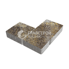 Тротуарная плитка Новый город, агат желтый с гранитной крошкой, 8 см