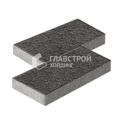 Тротуарная плитка 500х250х60, джафар черный с мраморной крошкой