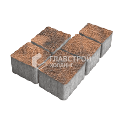 Тротуарная плитка Антик, сомон с гранитной крошкой, 4 см