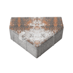 Тротуарная плитка Тиара, агат оранжевый, 6 см