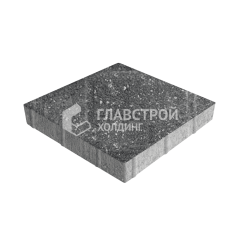 Тротуарная плитка Квадрат 300х300х60, аляска черная