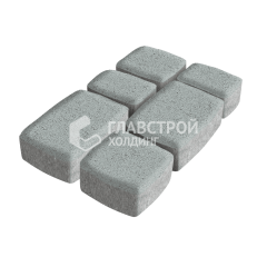 Тротуарная плитка Классика 3 камня, серая, 4 см