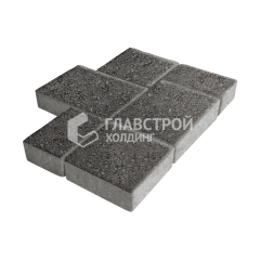 Тротуарная плитка Новый город, джафар черный, 4 см